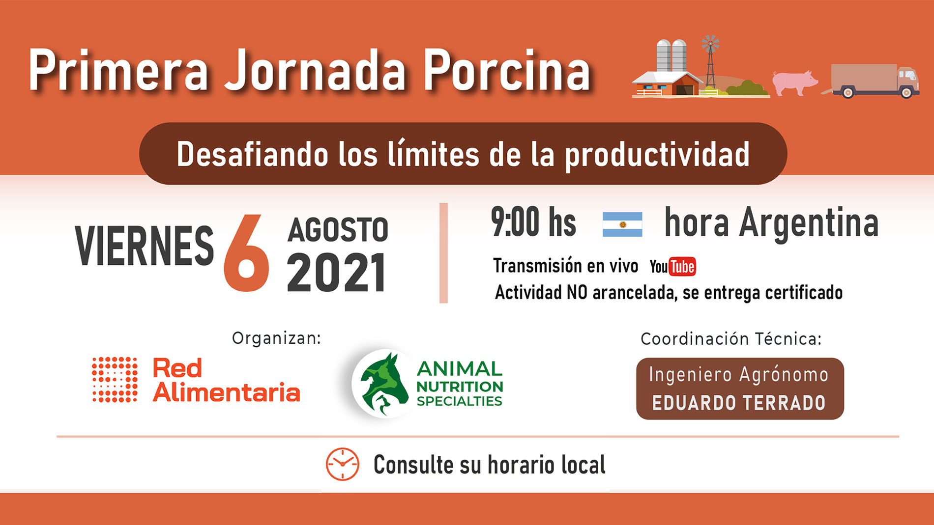 #TecnoFidtaConecta, Red Alimentaria Primera Jornada Porcina: "Desafiando los límites de la productividad".