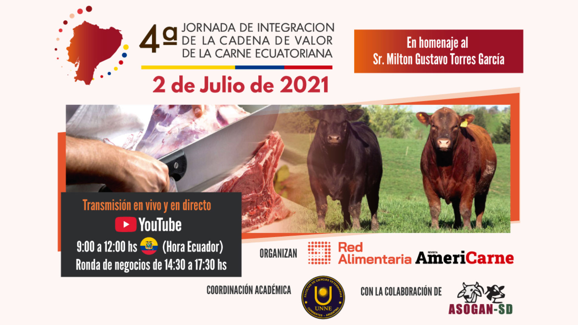 #TecnoFidtaConecta, Red Alimentaria, AmeriCarne 4ª Jornada de Integración de la Cadena de Valor de la Carne Ecuatoriana